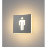 Semn de toaleta  cu LED patrat pentru barbati